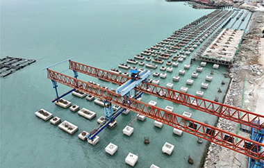 二航造！国内首座公共科考码头泊位桩基完工